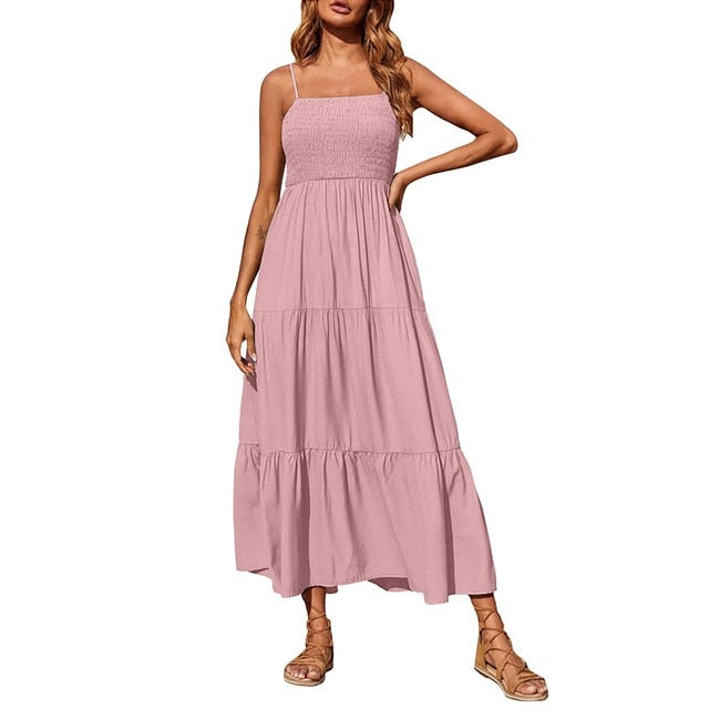 Deals Daze Lace-Up Tiered Dress