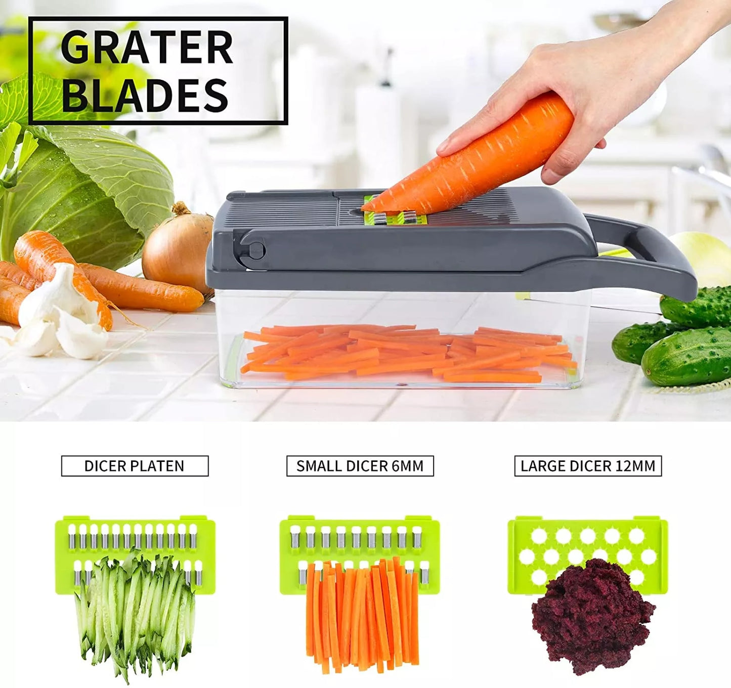 DICERX™ 14-IN-1 MULTIFUNCTIONAL VEGETABLE CHOPPER