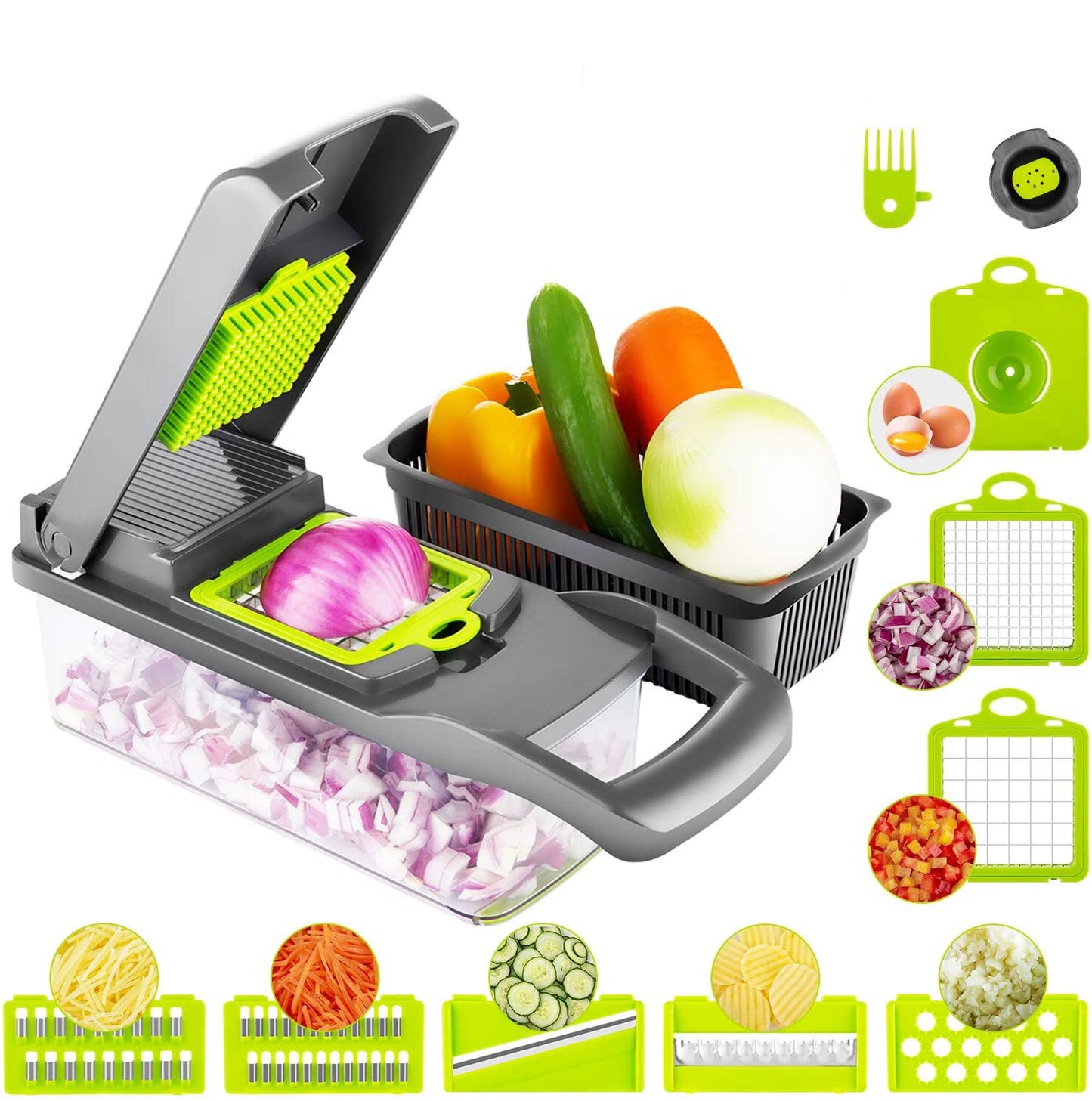 DICERX™ 14-IN-1 MULTIFUNCTIONAL VEGETABLE CHOPPER